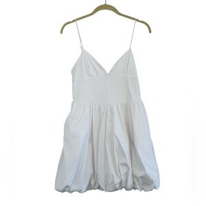 Zara Bubble Hem Romper Dress White Size Large